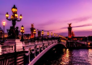 La ville parisiennes en VTC